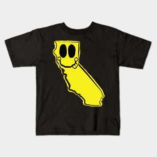 California Happy Face with tongue sticking out Kids T-Shirt